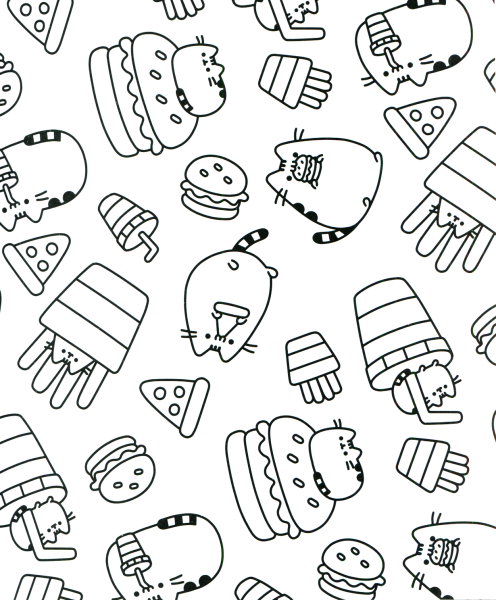 Раскраски для девочек кот Пушин