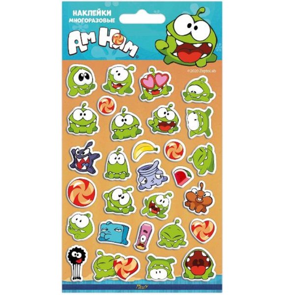 Наклейки «ам Ням» объемные