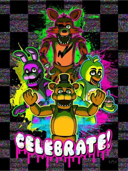 FNAF celebrate Постер