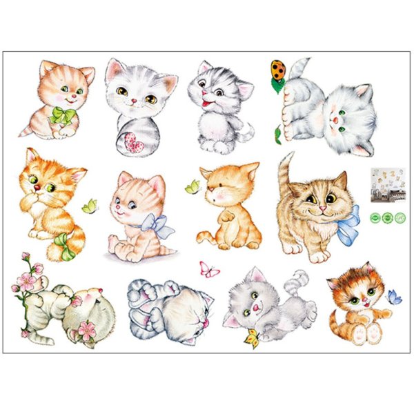 Наклейки милые котики