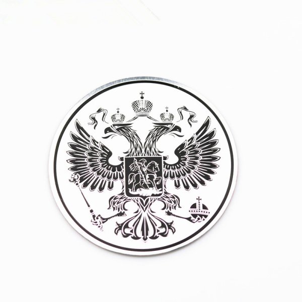 Наклейка герб России овальная