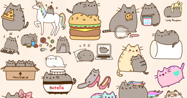 Котик стикер на прозрачном фоне