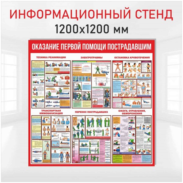 Стенд оказание первой медицинской помощи