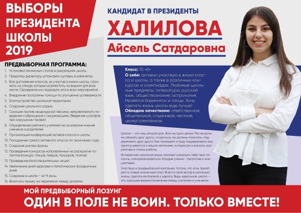 Выборы президента школы