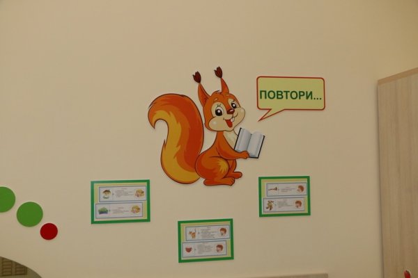 Стены в кабинете логопеда