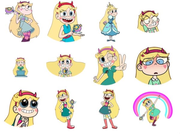 Стикеры Звездочка Баттерфляй