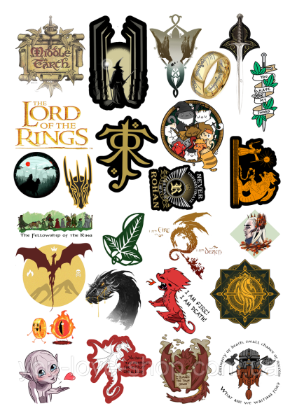 Стикеры Властелин колец
