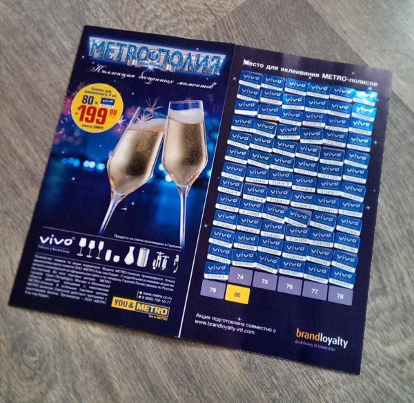 Этикетки магазина метро