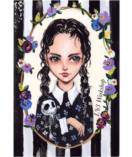 Венсдей Аддамс арт взрослая