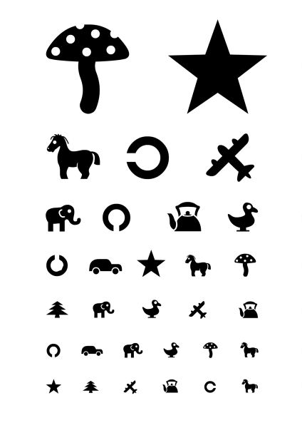 Проверочная таблица для зрения бейтса