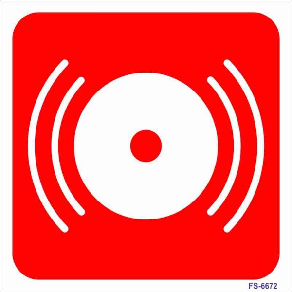 Знак пожарной безопасности звуковой Оповещатель пожарной тревоги