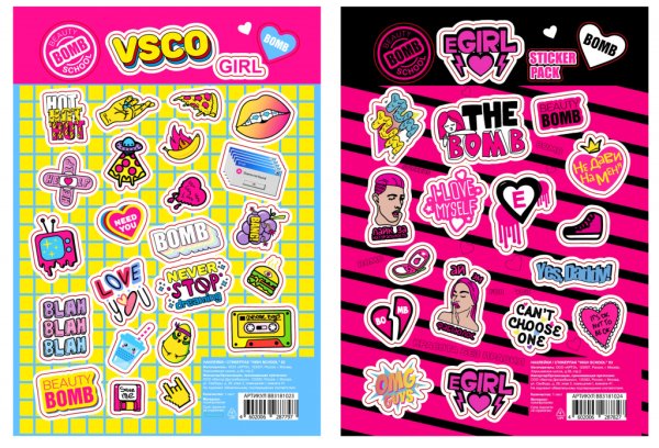 Бьюти бомб стикер пак High School