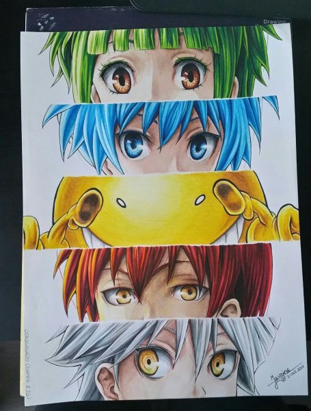 Плакат в стиле аниме рисунки