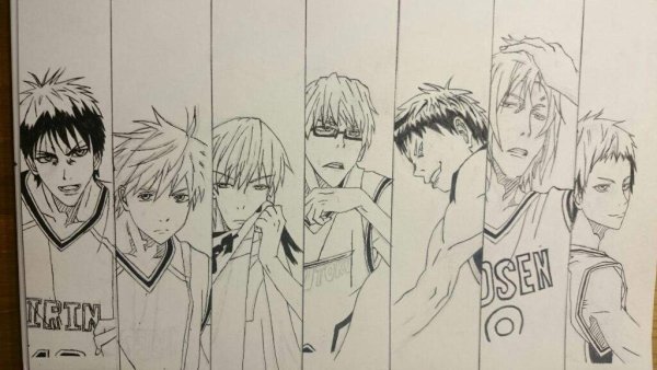 Баскетбол Куроко поколение чудес рисунок