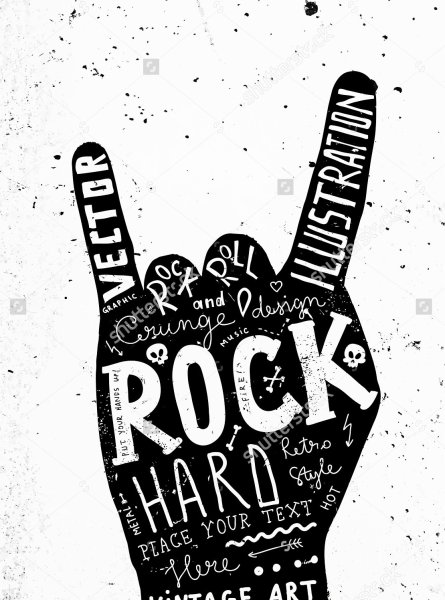 Рок надпись