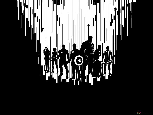 Мстители черно белые