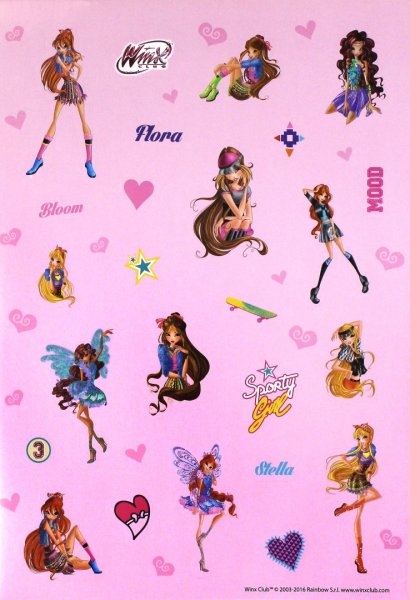 Проф-пресс набор 100 наклеек Винкс, розовый