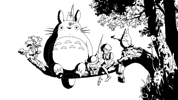 Хаяо Миядзаки черно белые