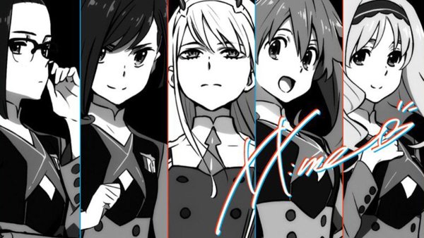 Аниме постеры чб