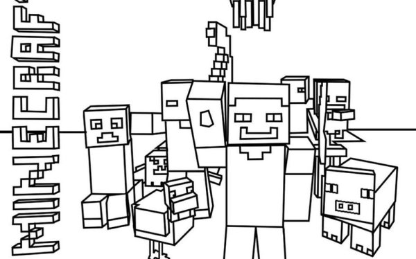 Раскраска майнкрафт