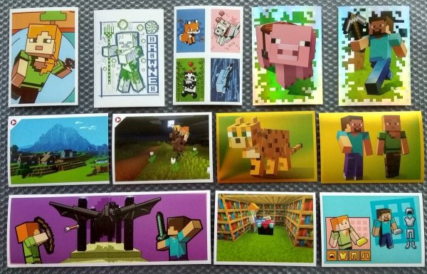 Карточки майнкрафт Панини