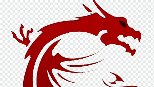 Наклейка красный дракон на стену