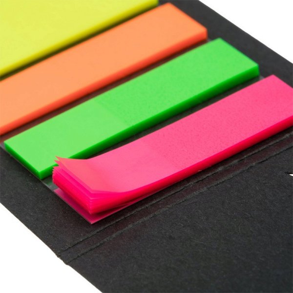 Клейкие закладки Attache пластиковые 4 цвета по 25 листов 12х45 мм арт. 692950