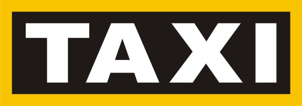Надпись такси на черном фоне