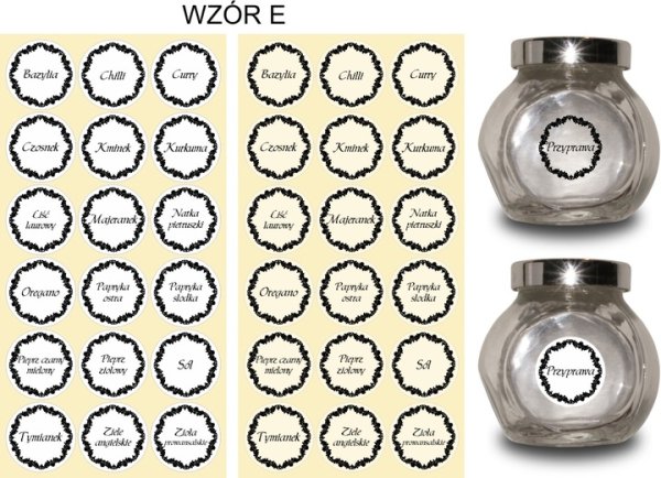 Наклейки на баночки для специй