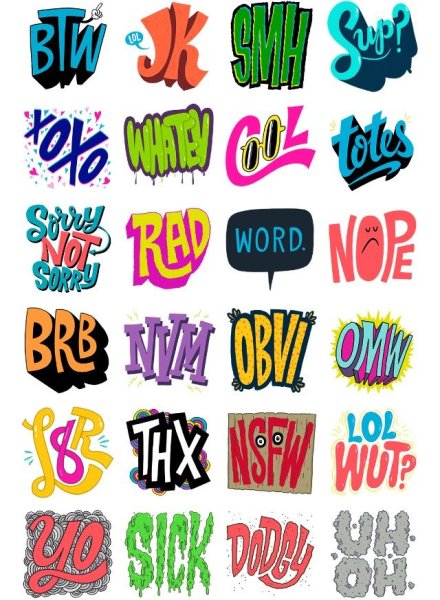 Наклейки с английскими словами