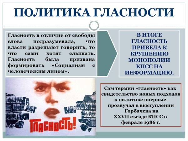 Политика гласности в СССР