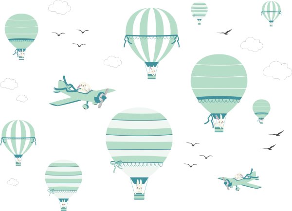 Воздушный шар наклейка