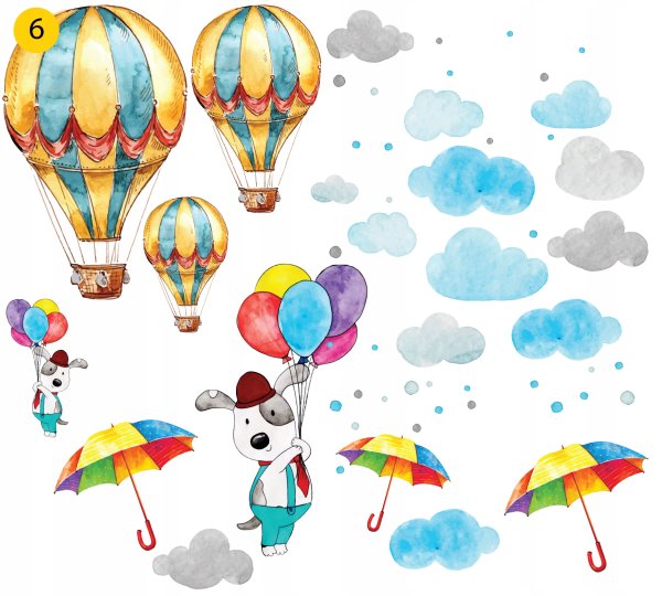 Наклейки на шары воздушные