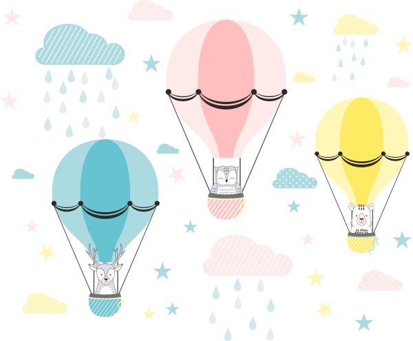 Воздушный шар наклейка