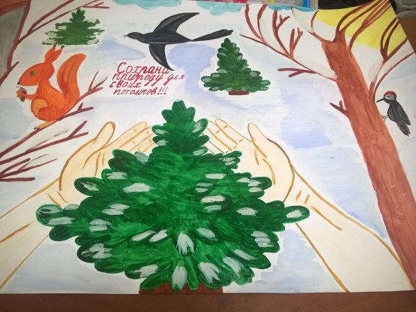 Плакат в защиту елок