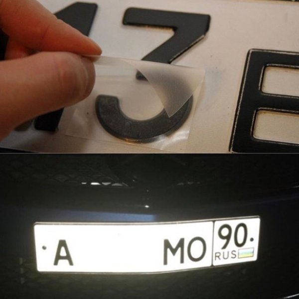 Нанопленка на автомобильные номера против камер