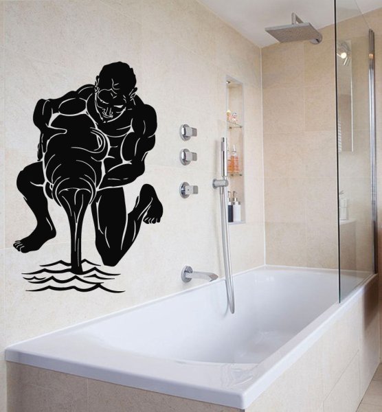 Виниловые наклейки в ванную