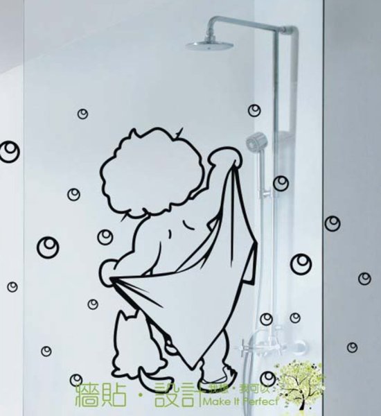 Наклейки на дверь туалета и ванной