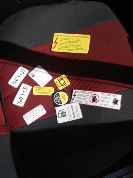 Наклейки под капотом Газель