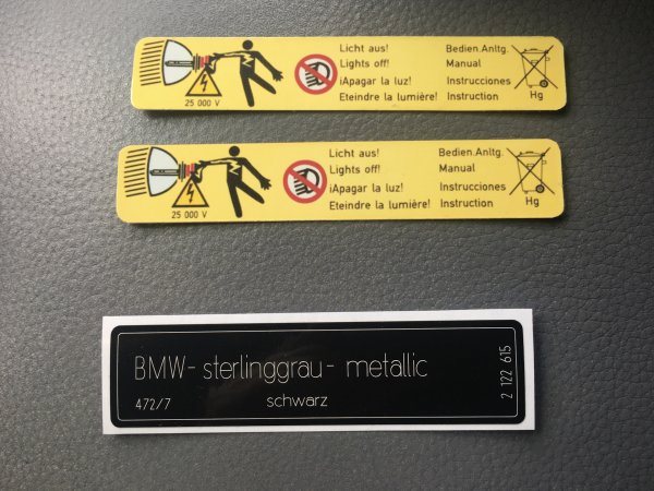 Заводские наклейки под капот Лада Калина 2