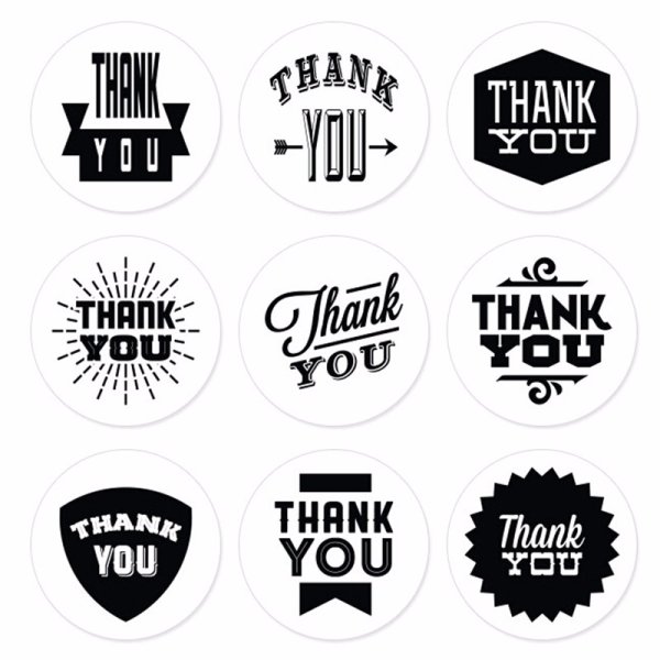 Чёрно-белые Стикеры для распечатки