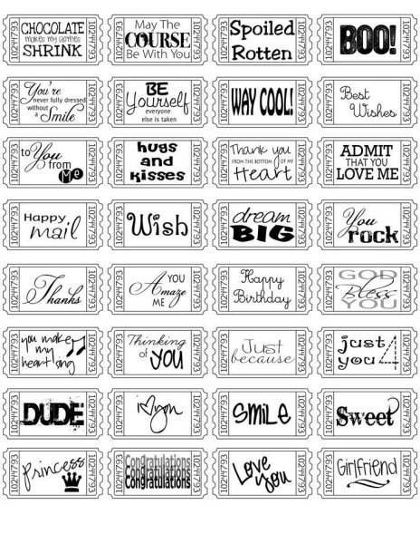 Стикеры для личного дневника черно белые