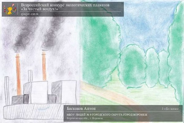 Плакат берегите воздух