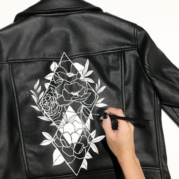 Разрисованные кожаные куртки