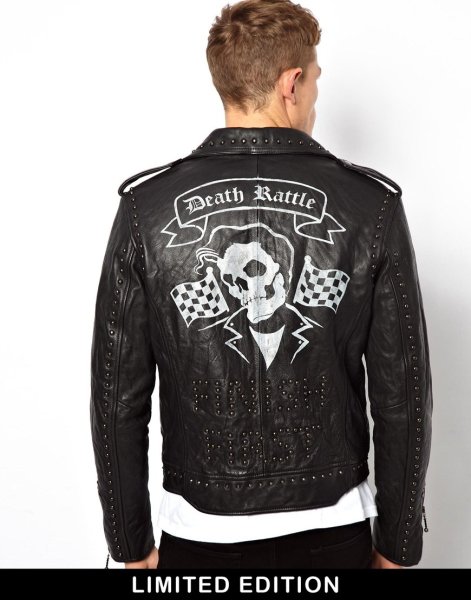 Разрисовать мужскую кожаную куртку