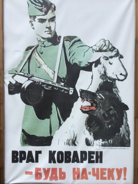 Плакат враг коварен