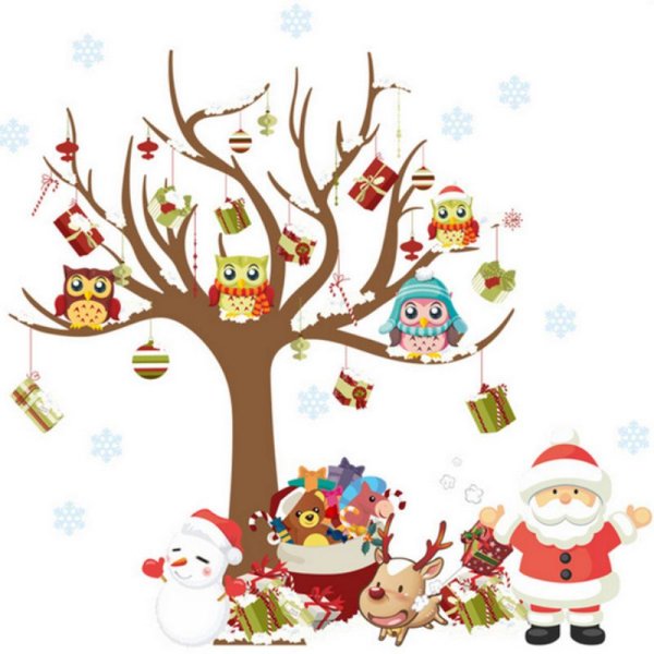 Наклейки на стены зимние