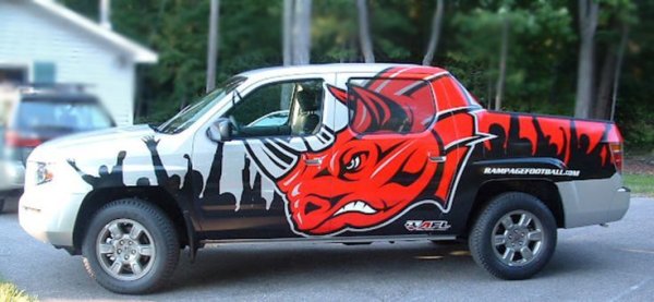 Наклейка на задний борт пикапа