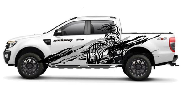 Аэрография на Красном пикапе