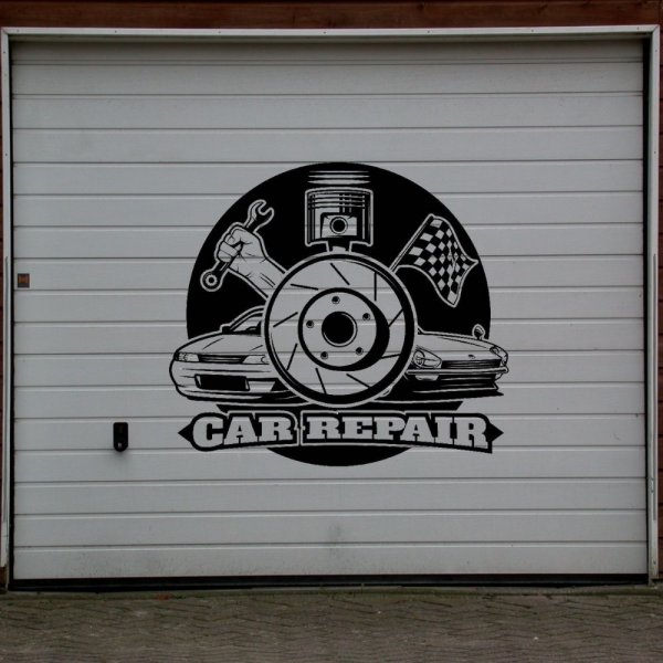 Наклейки воротах гаража